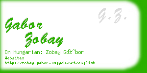 gabor zobay business card